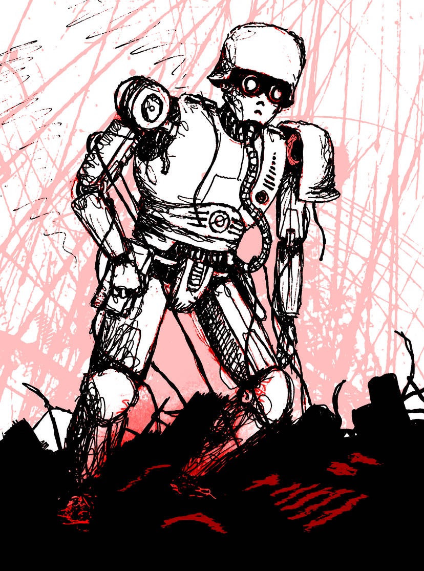 Illustration of giant robot